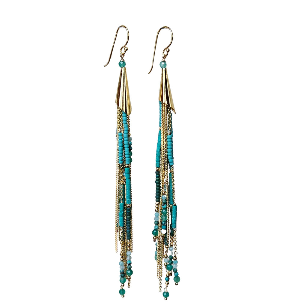 Turquoise | Gold Daydreaming Earrings