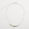 Green Turquoise & Amazonite Adjustable Slide Chain Gemstone Necklace