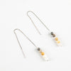 Crazy Lace Agate Threader Earrings