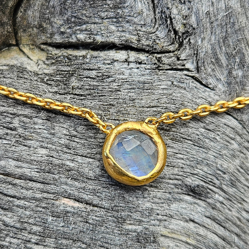 Rainbow Moonstone Spirit Stone Necklace