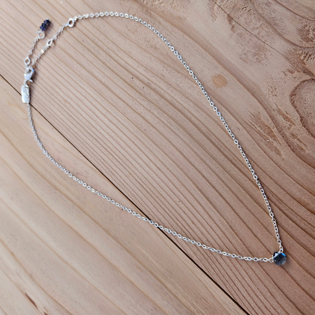 Iolite Natural Nomad Necklace on Silver