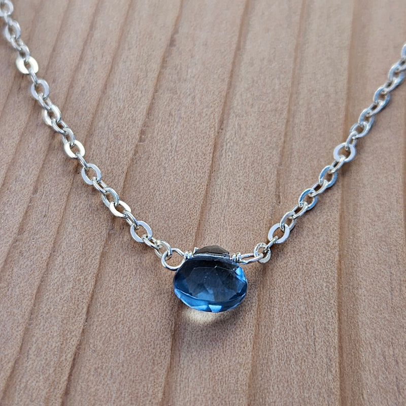 Iolite Natural Nomad Necklace on Silver
