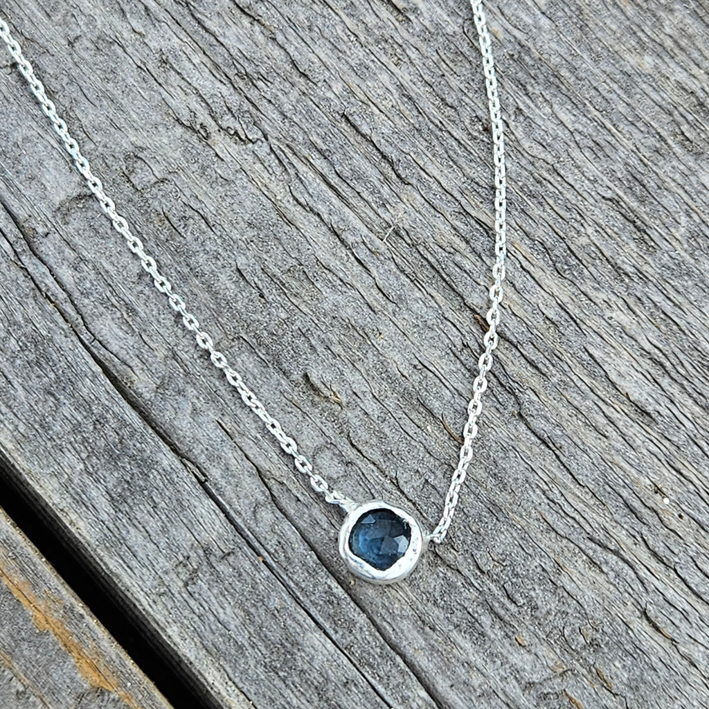 Iolite Spirit Stone Necklace - Silver