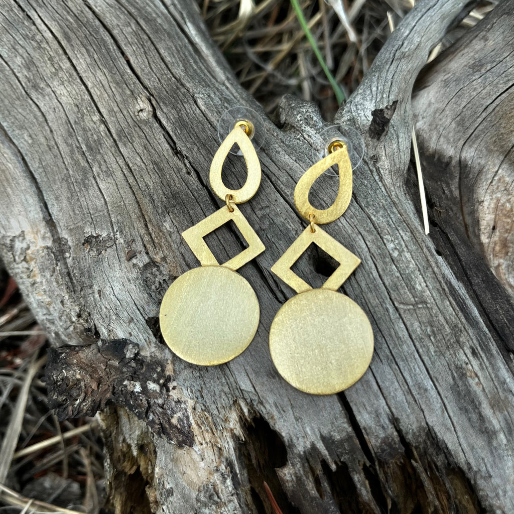 Natural Radiance Frosted Gold Earrings - Filosophy