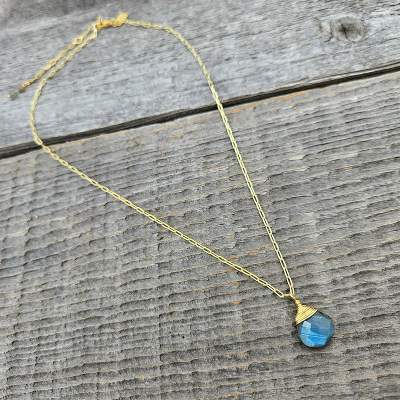Labradorite Journey Necklace - Gold