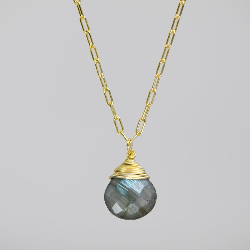 Labradorite Journey Necklace - Gold