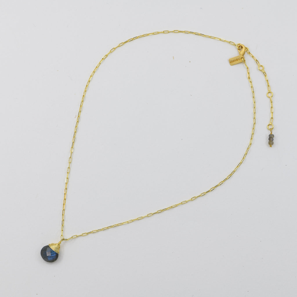 Labradorite Journey Necklace - Gold