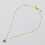 Aqua Chalcedony Journey Necklace - Gold