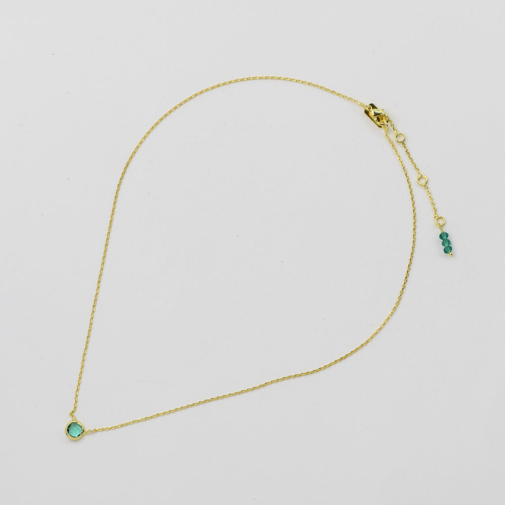 Green Apatite Spirit Stone Necklace - Gold