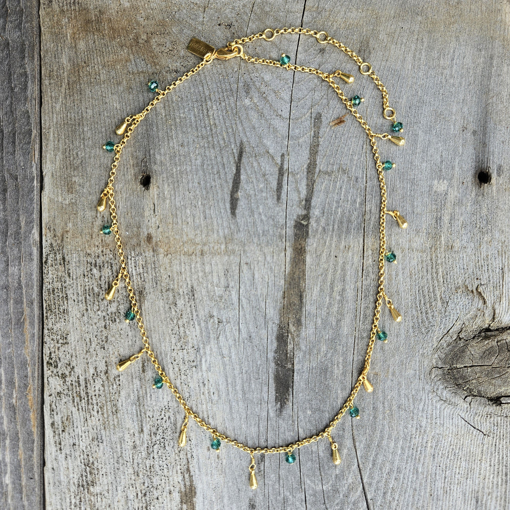 Green Apatite Stardust Necklace