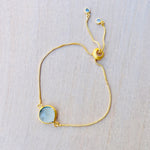 Aqua Blue Topaz Circle of Life Bracelet
