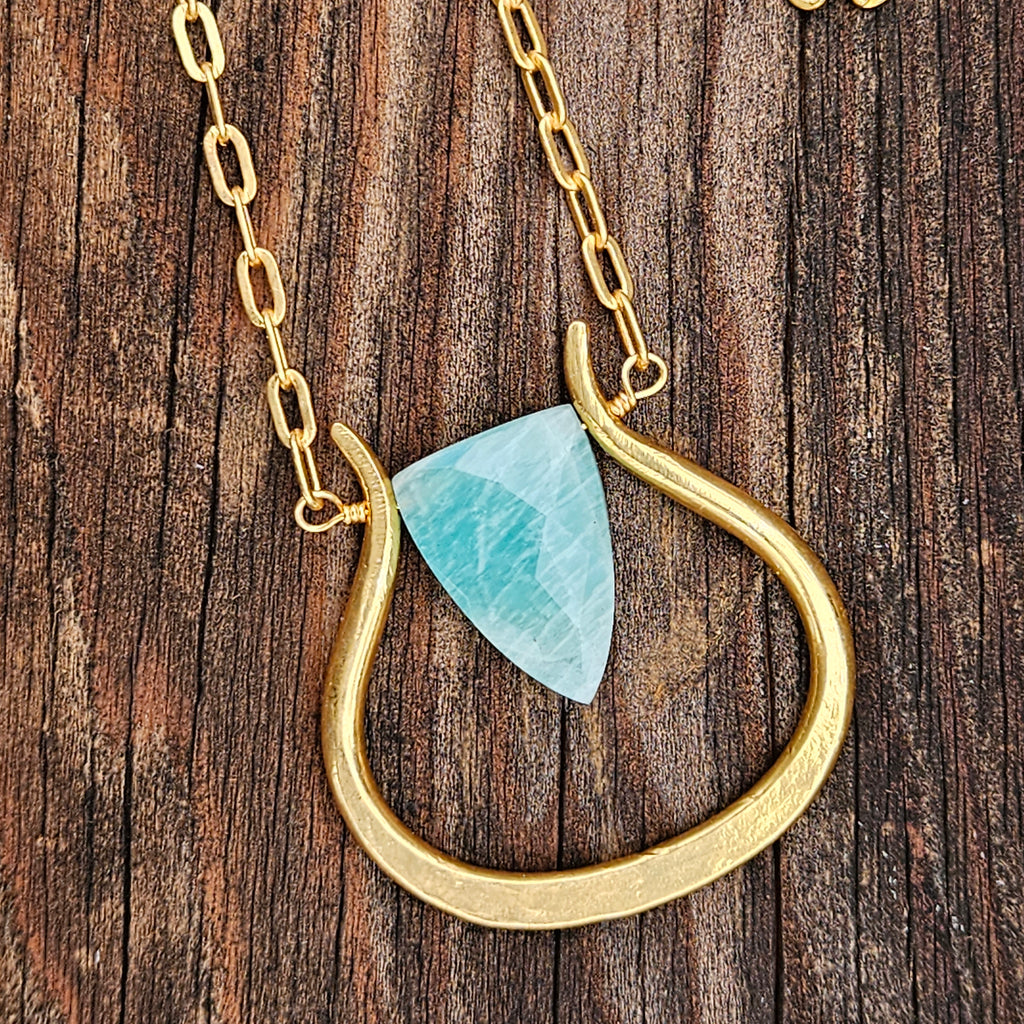 Amazonite Open Hearted Necklace