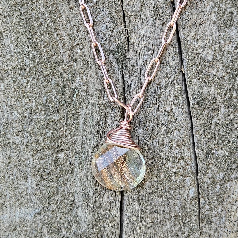 Copper Infused Quartz Journey Necklace