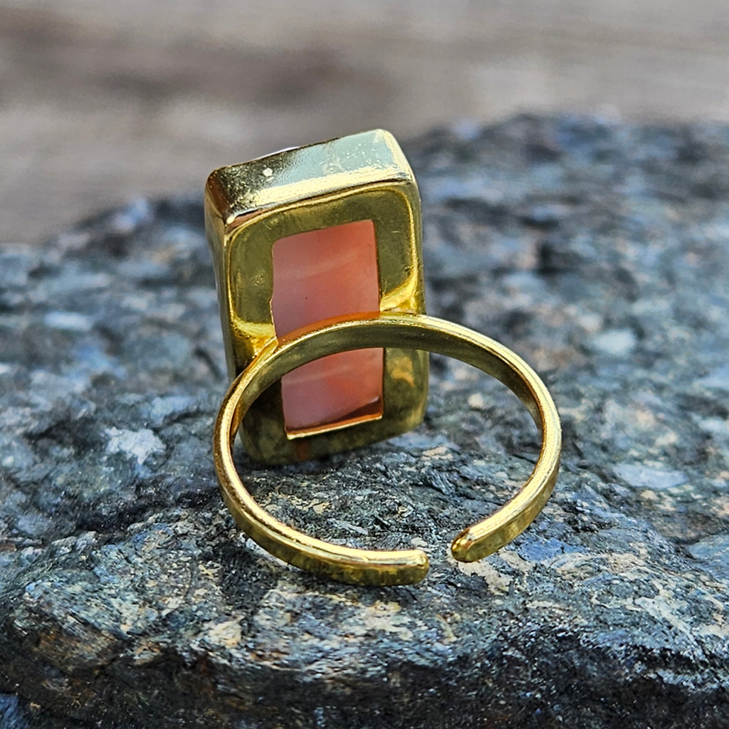 Pink Opal Celestial Stone Ring