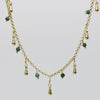 Chrysocolla Stardust Necklace - Gold