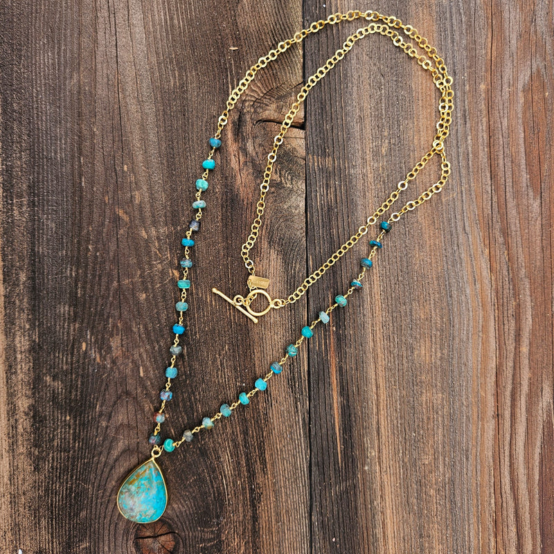Turquoise Enchanted Rosary Necklace