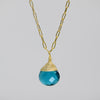 Neon Apatite Journey Necklace - Gold