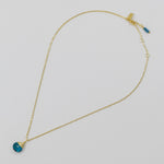 Neon Apatite Journey Necklace - Gold