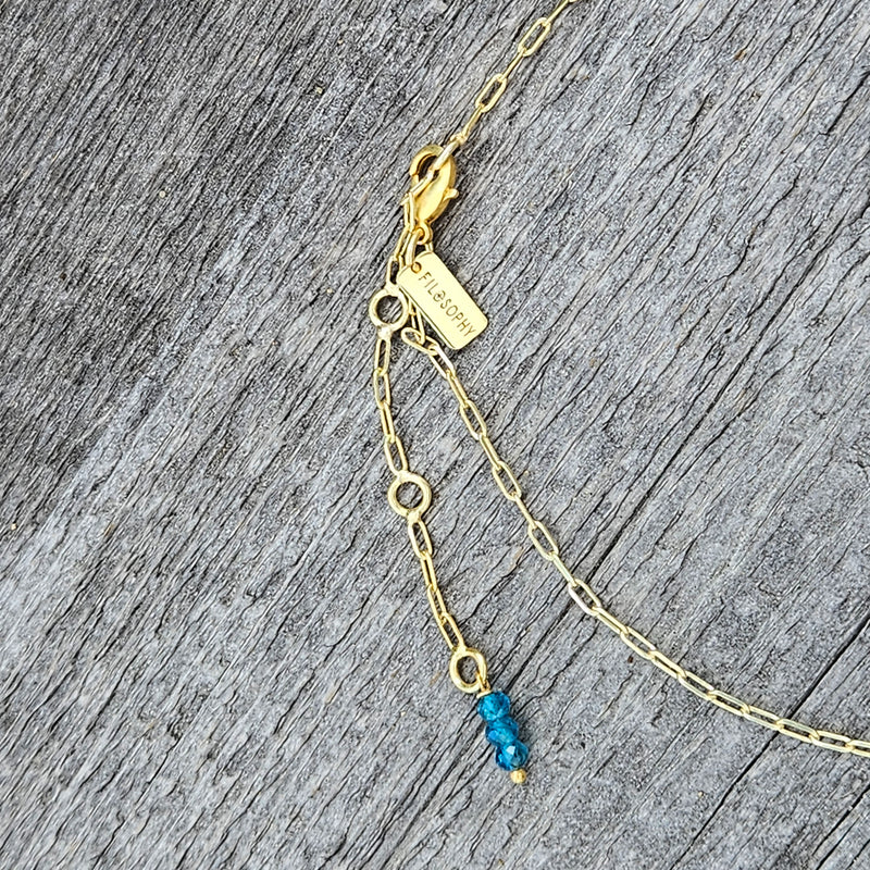 Iolite Journey Necklace - Gold