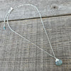 Aqua Blue Topaz Journey Necklace - Silver