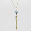 Iolite Diamond Drop Necklace - Gold