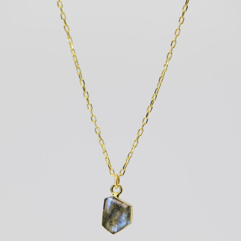 Labradorite Untethered Soul Necklace - Gold