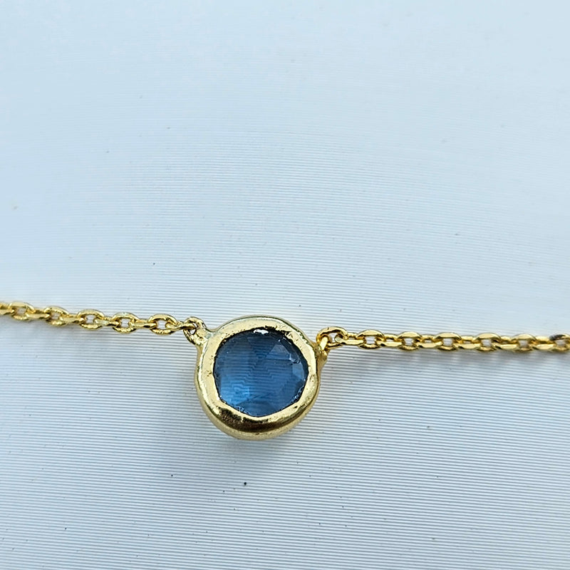 Iolite Spirit Stone Necklace - Gold