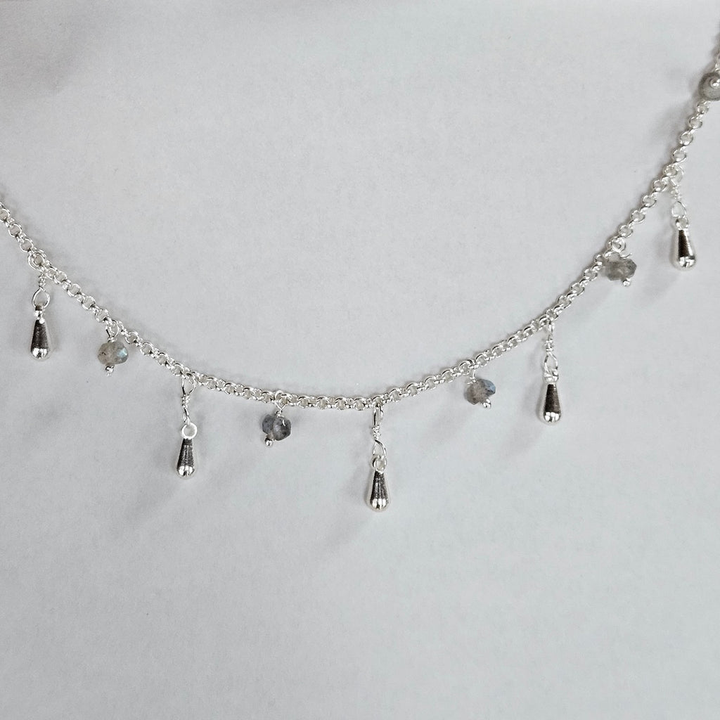 Labradorite Stardust Necklace - Silver