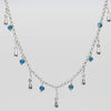 Neon Apatite Stardust Necklace - Silver