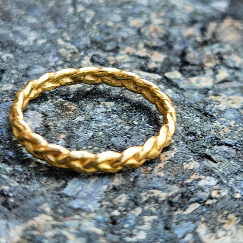 Braided Stack 14k Gold Ring