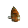 Ocean Jasper Ring Sterling Silver Size 6 30mm Statement