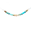 Amazonite & Turquoise Adjustable Slide Chain Gemstone Necklace