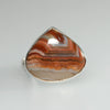 Crazy Lace Agate Ring Sterling Silver Adjustable 20mm Statement