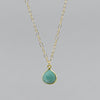 Amazonite Pendant Necklace | Gold-Filled Boho Statement Jewelry