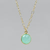 Aqua Chalcedony Gold-Filled Necklace | Handmade March Birthstone