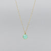 Aqua Chalcedony Gold-Filled Necklace | Handmade March Birthstone