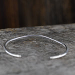 Artisan-Crafted Sterling Silver Hammered Cuff Bracelet | Adjustable 6.5" Statement Piece