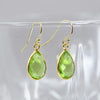 Peridot Teardrop Earrings | 14K Gold-Filled August Birthstone Dangle Earrings