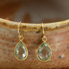 Natural Aquamarine Teardrop Earrings | Gold Filled Dangle | March Birthstone Jewelry