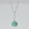 Amazonite Pendant Necklace Sterling Silver | 18" Marquise Chain | Handmade Green Stone Jewelry