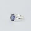 Iolite Freeform Ring | Sterling Silver Bezel | 12mm Statement Ring