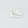 Natural Rainbow Moonstone Ring Sterling Silver Freeform