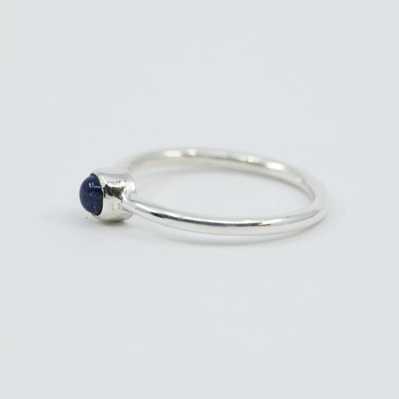 Blue Sapphire Dainty Ring in Sterling Silver