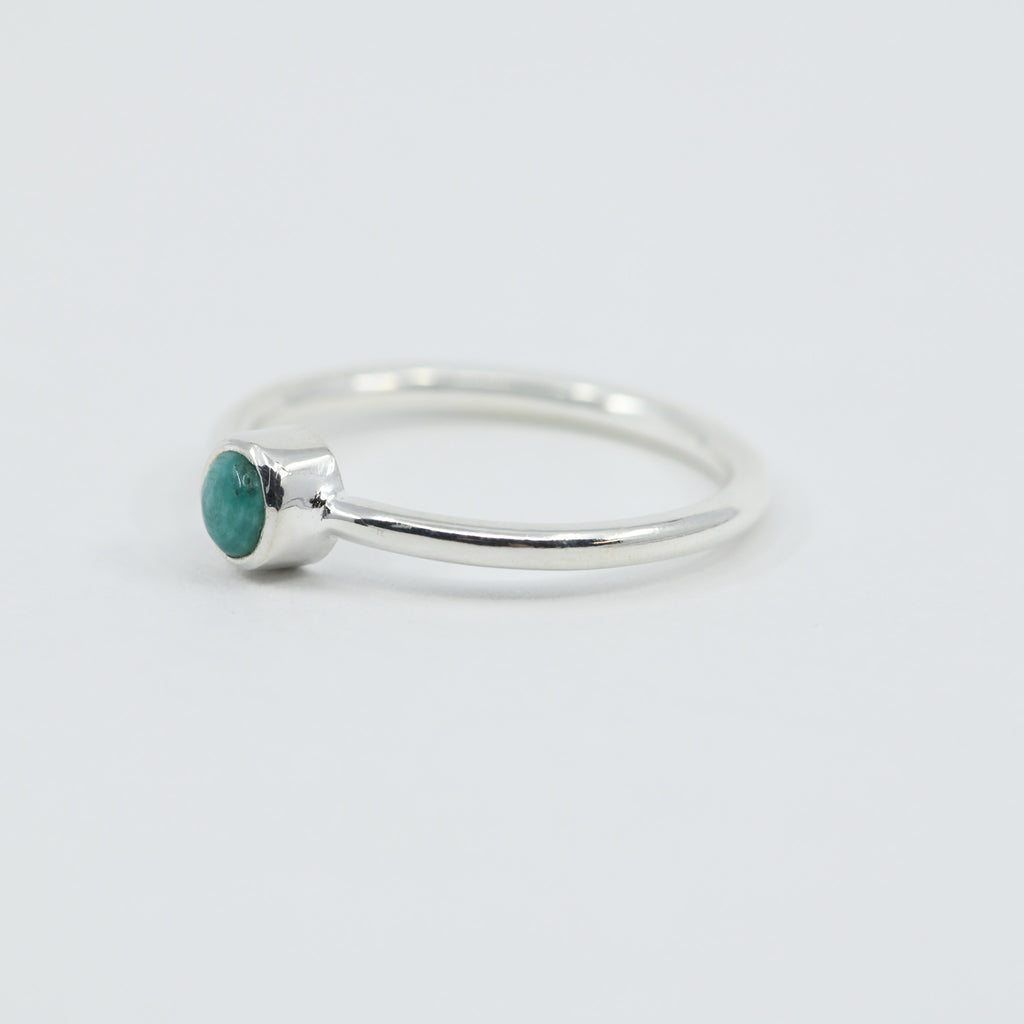 Turquoise Dainty Ring in Sterling Silver