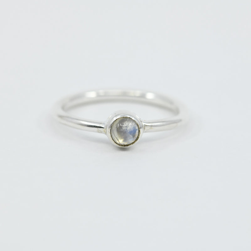 Labradorite Dainty Ring in Sterling Silver