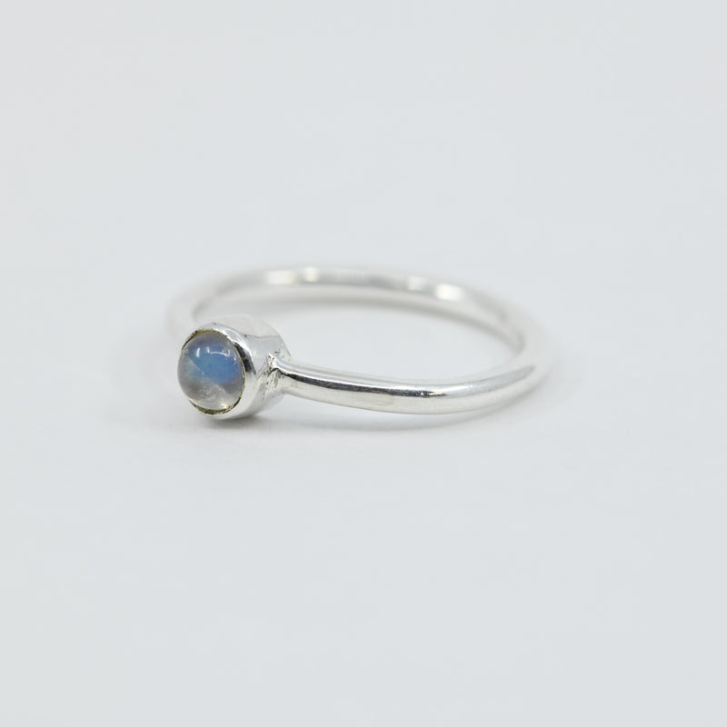 Labradorite Dainty Ring in Sterling Silver