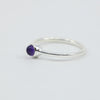 Minimalist Amethyst Ring | Sterling Silver | Dainty Purple Gemstone