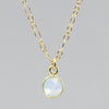 Dainty Rainbow Moonstone Necklace | Gold Filled Chain | June Birthstone