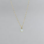 Dainty Rainbow Moonstone Necklace | Gold Filled Chain | June Birthstone