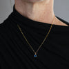 Electric Blue Apatite Pendant | Adjustable Gold-Filled Chain Necklace